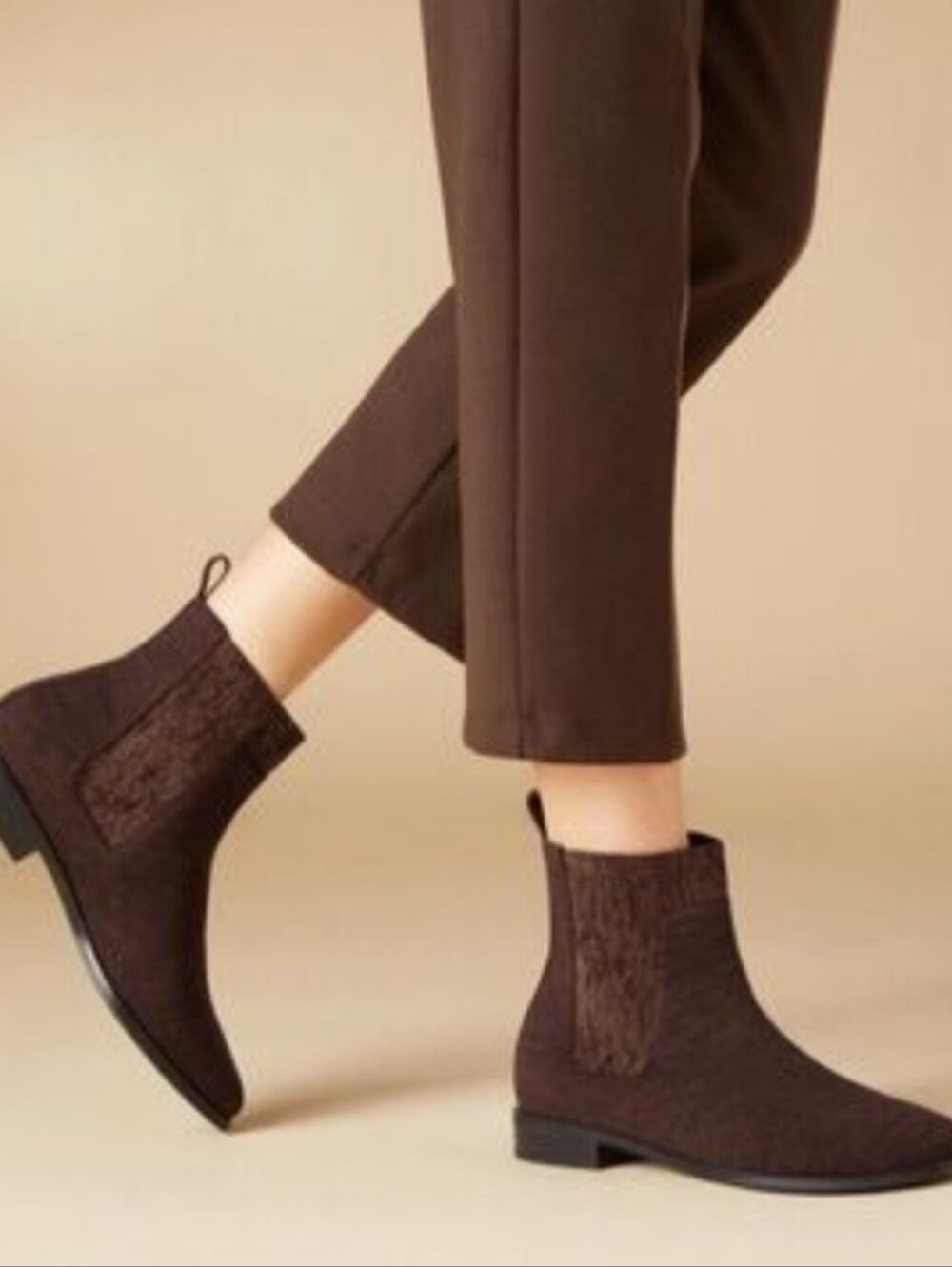 Vivaia Dark Chocolate Brown chelsea boots Water-repellent Non Slip Timeless